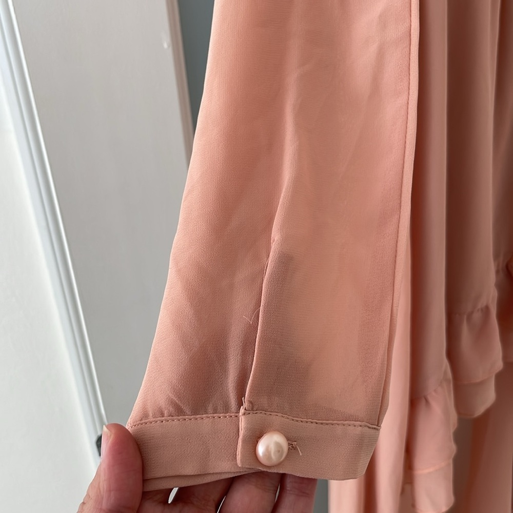 REHAB High-low ruffle peach dress - Picture 7 of 7